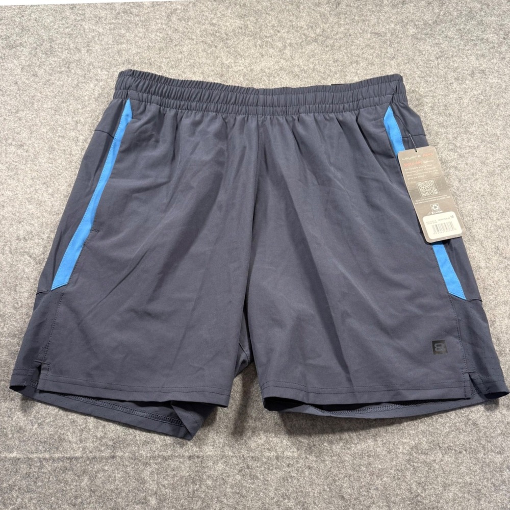 Layer 8 Training Shorts Men M Slate blue NWT Qwick-Dry 7" Inseam Athletic Runnin